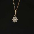 wholesale 9K Gold Exquisite and Ornate Floral-style Japanese Korean Sweet Small Flower Pendant-0-0