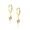 wholesale S925 Sterling Silver Hot-Selling Colorful Diamond Lightning Earrings for Women,-0-5