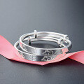 wholesale S999 Solid Silver Ethnic Style Chinese Zodiac Rat Year Push-Pull Anklet/Bracelet for Babies and Children-0-0