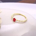 wholesale 9K Gold minimalist, slim, and versatile wholesale jewelry, direct from the source manufacturer, featuring red gemstone rings, delicate daily wear rings in Japanese and Korean styles-0-1