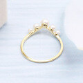 wholesale 9K gold lightweight luxury V-shaped natural freshwater pearl ring for women, new collection from the original factory-0-3