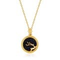 wholesale Plated in Pure Silver, Autumn Winter New Moonlight Reindeer Blue Crystal Sand Pendant for Women, Cute and Minimalist Christmas Reindeer Pendant for Wholesale-0-5