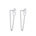 wholesale S925 Sterling Silver Minimalist Chain Back Ear Thread, An Ins-style Creative And Fashionable Earring-0-4