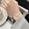 wholesale S925 silver Korean version minimalist super cute brushed small airplane bracelet accessory S1287-0-0