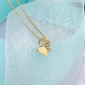 wholesale Metal material minimalist versatilestyle 9K butterfly collarbone chain new trendy Japanese style light luxurynecklace women fashion-0-1