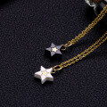 wholesale 10K/14K/18K Gold New Christmas Limited Collarbone Necklace, Minimalist Star Pendant for Women-0-1