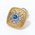 wholesale S925 Sterling Silver Vintage Luxury Baroque Earrings for Women with Nano London Blue Zircon-0-2