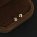 wholesale 14K Gold Christmas Set Fine and Small Student Fashion Elegant Korean and Japanese Style Earrings-0-1