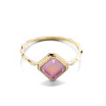 wholesale Metal material first: Available in stock, Japanese-style light jewelry 20 new styles, colorful princess-cut gemstone amethyst ring for women, high-end sense hand accessory-0-4