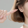 wholesale S925 silver minimalist asymmetric triangle circle earrings, Japanese-style geometric small earrings G7266-0-3
