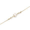 wholesale 9K Gold Japanese Light Luxury White Shell Hollow Diamond Bracelet for Women, Summer New Arrival Perfect Gift for Best Friend's Birthday-0-4