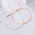 wholesale S925 silver women's Korean-style minimalist hollow curved tube bracelet cute and elegant bead accessory S3739-0-0