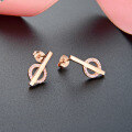 wholesale S925 silver rose gold plated diamond earrings elegant temperament super fairy fashion little chic style women's earrings one week earrings-0-3