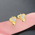 wholesale S925 Silver Korean Japanese Diamond Earrings for Women, Elegant Sun Moon Floral Ear Drops, Luxury Fashion Jewelry Factory Direct-0-1