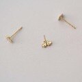 wholesale 9K Gold Small Zircon Super Mini Cute Car Stud Earrings-0-1