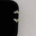 wholesale Metal: 9K AU375 Gold, Zirconia Korean K Gold Wholesale Mini Pure Ear Clips Earrings for Women-0-1