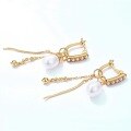 wholesale 925 Silver Korean Light Luxury DIY Free Combination Pod Earrings for Women, Shell Pearl Retro Pea Hoop Earrings-0-1