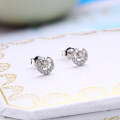 wholesale 9K White Gold Moon and Star Diamond Earrings for Women, Minimalist and Versatile, Direct from the Manufacturer for Wholesale-0-3