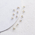wholesale 9K Gold Moissanite Ear Studs Women New Letter Elegant Earrings Japanese Style Light Jewelry Personality Trendy Earrings-0-0