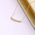 wholesale 9K Gold White Topaz Star Tassel Choker Necklace for Women, Slimming, Korean Style, Minimalist and Elegant-0-1