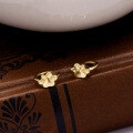 wholesale 9K genuine gold Japanese-style cute and super adorable cat paw ear cuff for women, petite and delicate mini cat claw ear clip-0-2