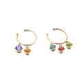 wholesale 9K Gold Fashionable and Versatile Trendy Earwear, Colorful Crystal Ear Crawler for Women, Simple and Fresh-0-5
