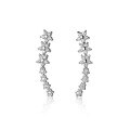 wholesale 925 Sterling Silver Ear Studs Women Korean Style Summer Sweet Small Fresh Five-point Star Row Diamond Earrings G7076-0-4