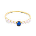 wholesale 9K Gold Japanese Chanel-style Fashion OL Natural Opal Pearl Ring for Women, Simple and Elegant-0-4