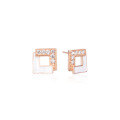 wholesale S925 Silver Zircon Earrings Korean Version Japanese Style Women's Elegant Drip Oil Ear Studs-0-4