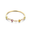 wholesale 9K Gold Japanese Korean Style Dainty Multicolor Gemstone Crystal Ring for Women, Delicate and Versatile Stacking INS Ring-0-4
