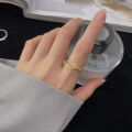 wholesale S925 silver fashionable internet-famous square diamond chain index finger ring for women, elegant buckle thin band ring tail ring J7271-0-3