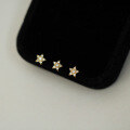 wholesale Metal Material: 9K Gold, Korean Wholesale Jewelry YA-9KAU375 Moon Wild Cat Star Minimalist Mini Stud Earrings-0-3