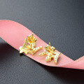 wholesale S925 Silver Gold-Plated Diamond-Encrusted Crown Butterfly Elegant and Noble Banquet Women's Earrings Source Factory Wholesale-0-3