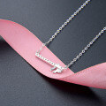 wholesale 925 Silver Bow Pendant, Elegant Korean Dongdaemun Short Choker Necklace with Small Fragrance Style-0-2