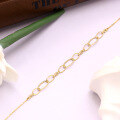 wholesale 9K gold jewelry, unique and niche irregular bubble bracelet, simple hollow circle stackable hand accessory-0-1