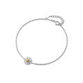 wholesale 925 Silver Sweet Summer Daisy Bracelet for Women, Korean Style Internet-Famous Fresh and Delicate Flower Bracelet S2631-0-4