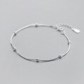 wholesale S925 Silver Bracelet for Women, Korean Style, Simple and Personalized, Smooth Bead Snake Chain, Elegant and Sweet Hand Jewelry S4265-0-4