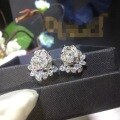 wholesale 925 Sterling Silver Exquisite Rose Stud Earrings Minimalist Flower Earrings New Design Small Ear Cuffs-0-3