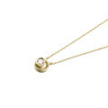 wholesale 9K Gold Moon Diamond Necklace Women's Ins Minimalist Light Luxury Pendant Chain Wholesale-0-4