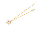 wholesale 9K Gold Japanese and Korean Minimalist Topaz Star Necklace, Petite Prince Set Understated Collarbone Chain-0-4