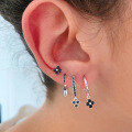 wholesale S925 Sterling Silver Minimalist Lotus Leaf Stud Earrings With Inlaid Zircons,,。-0-1
