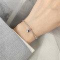 wholesale S925 silver letter round piece bracelet Korean version silver bean accessory S3783-0-1