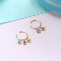 wholesale 9K Gold Fashionable and Versatile Trendy Earwear, Colorful Crystal Ear Crawler for Women, Simple and Fresh-0-1