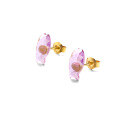 wholesale 9K Gold Japanese Light Jewelry 20 Summer New Collection Marine Life Series Small and Cute Amethyst Little Fish Earrings-0-4
