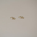 wholesale 14K Gold Wholesale Mini Wavy Twist Stud Earrings, Retro Style for Women-0-0