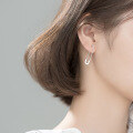 wholesale S925 silver earring pin ear cuff minimalist smooth surface fun versatile earrings G6576-0-3