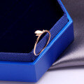 wholesale 9K Gold Spring New Flower Rose Gold Diamond Ring for Women, Simple and Elegant Luxury Band-0-3