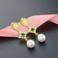 wholesale S925 Silver Zirconia Earrings for Women, Luxury Pearl Ear Drops, Fashion Crystal Jewelry, Dropshipping-0-1