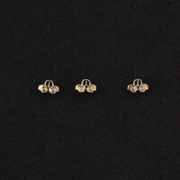 wholesale 9K Gold Small Zircon Super Mini Cute Car Stud Earrings-One price 9K pure gold