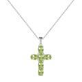 wholesale 925 Silver Pendant Necklace with Natural Gemstone Crystal Cross for European and American Women, Directly Supplied by the Manufacturer-0-11